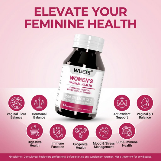 Caring for intimate health, eliminating vaginal odor – promoting gut balance and digestion – women's probiotics and prebiotics supplement