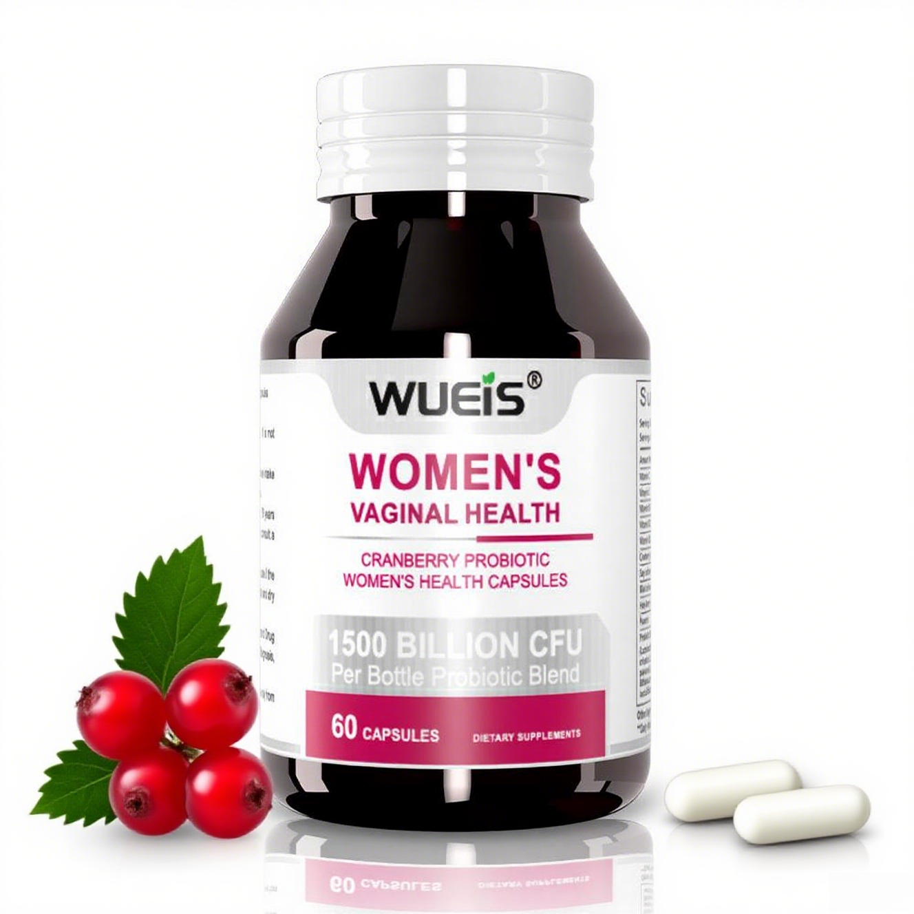 Caring for intimate health, eliminating vaginal odor – promoting gut balance and digestion – women's probiotics and prebiotics supplement