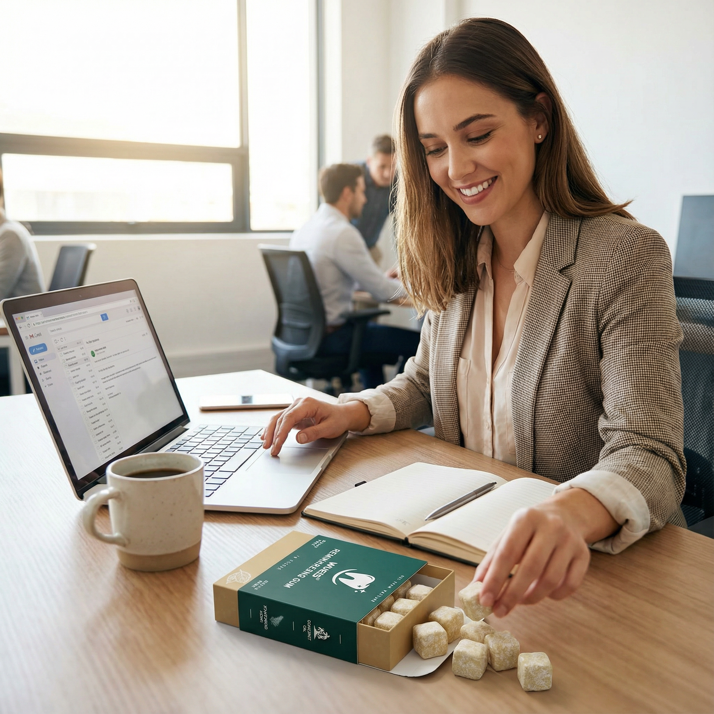 Hydroxyapatite Gum for Enamel Repair & Fresh Breath, WUEIS Mint